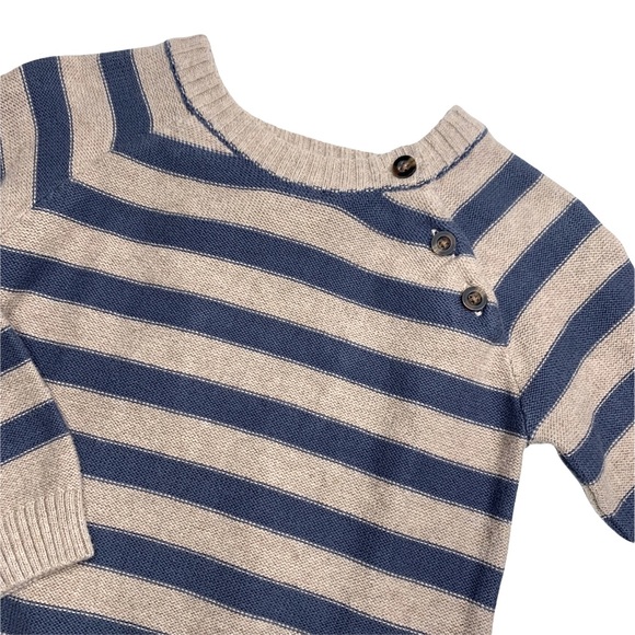 Carter’s 18m knit sweater of beige and navy blue. EUC - Picture 2 of 5